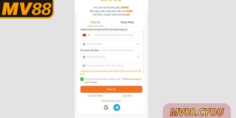 Lý do đăng ký MV88